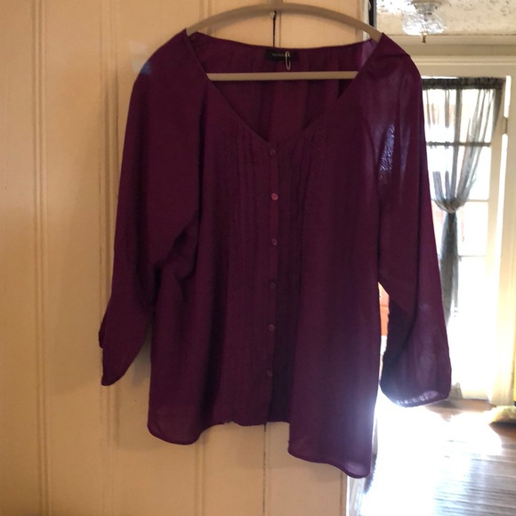 Spense Tops - Spense Magenta Blouse